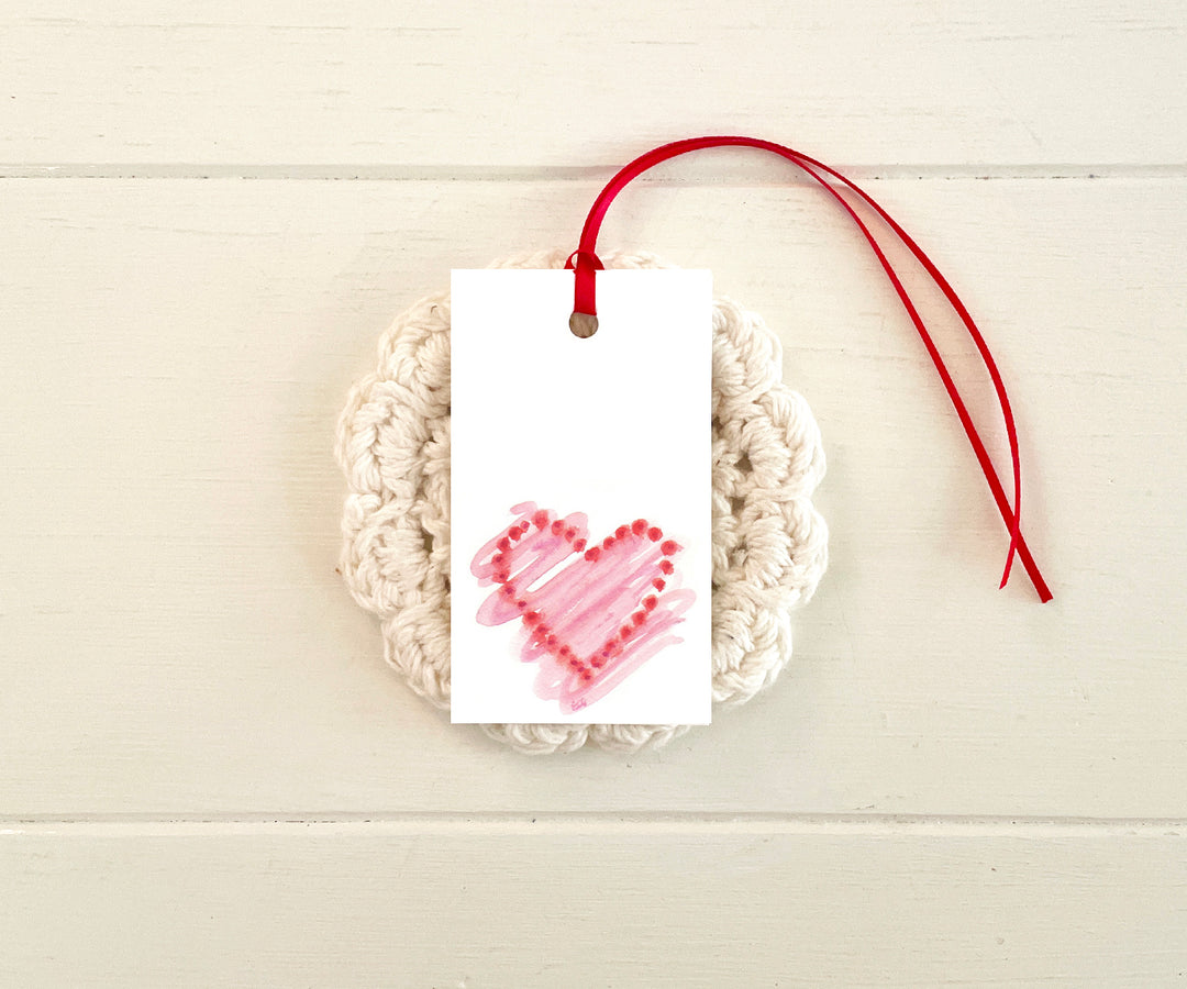 Watercolor Heart Gift Tags