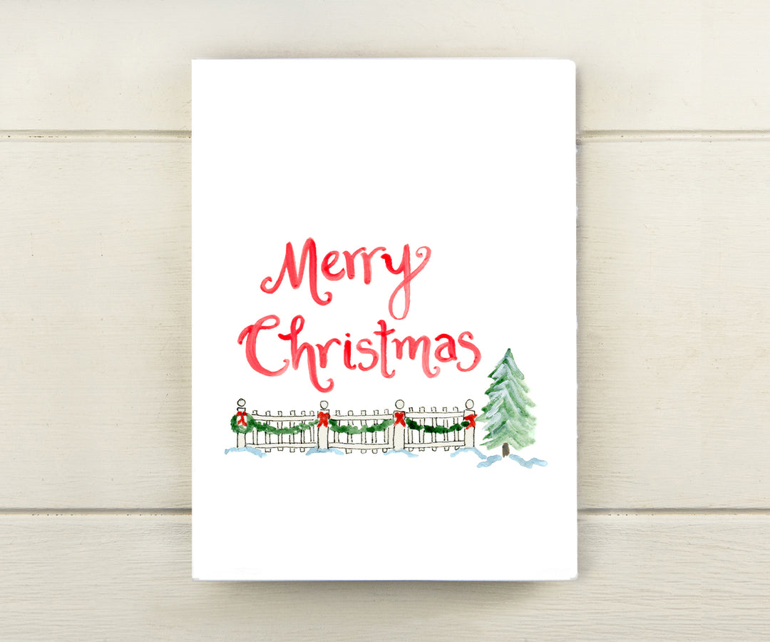 watercolor wish Christmas card