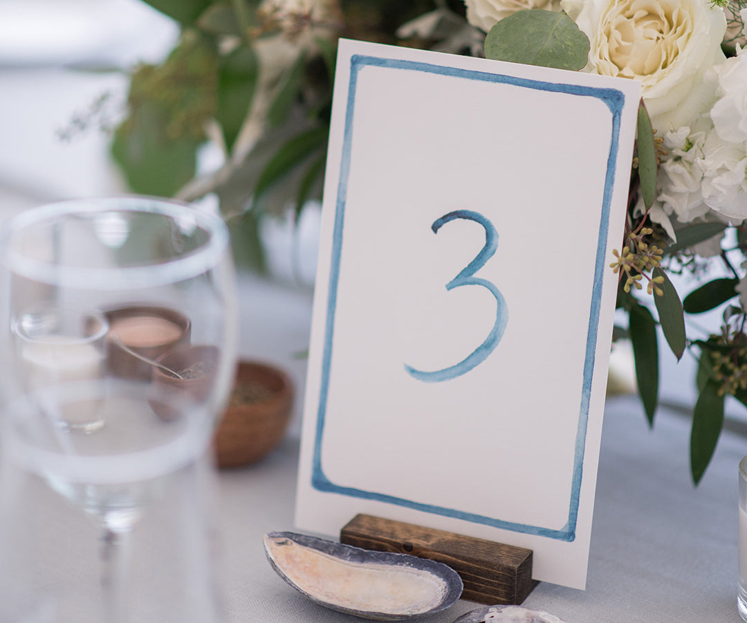 watercolor border table number Brea McDonald