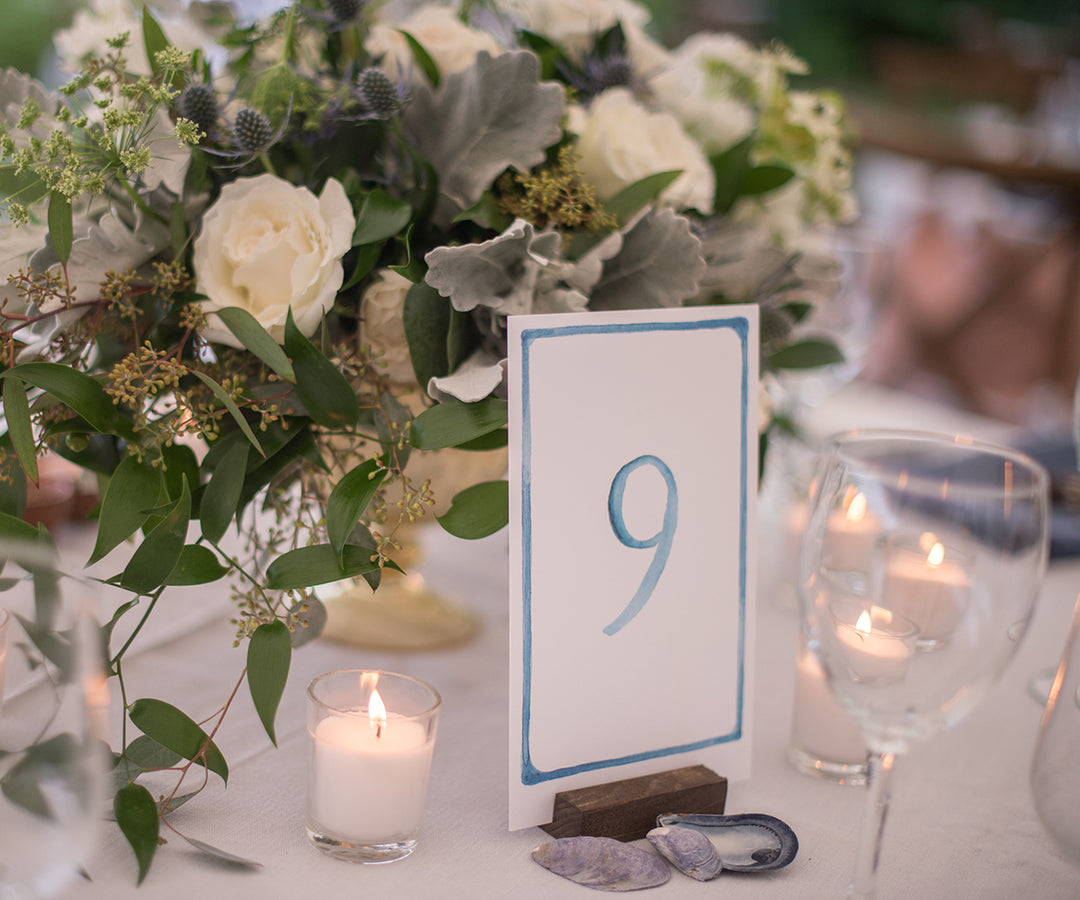 watercolor border table number Brea McDonald