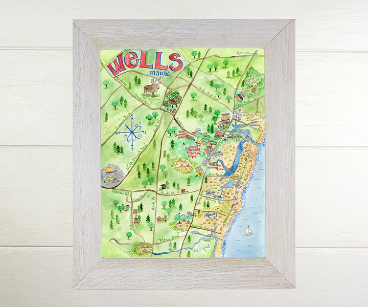 Map of Wells, ME