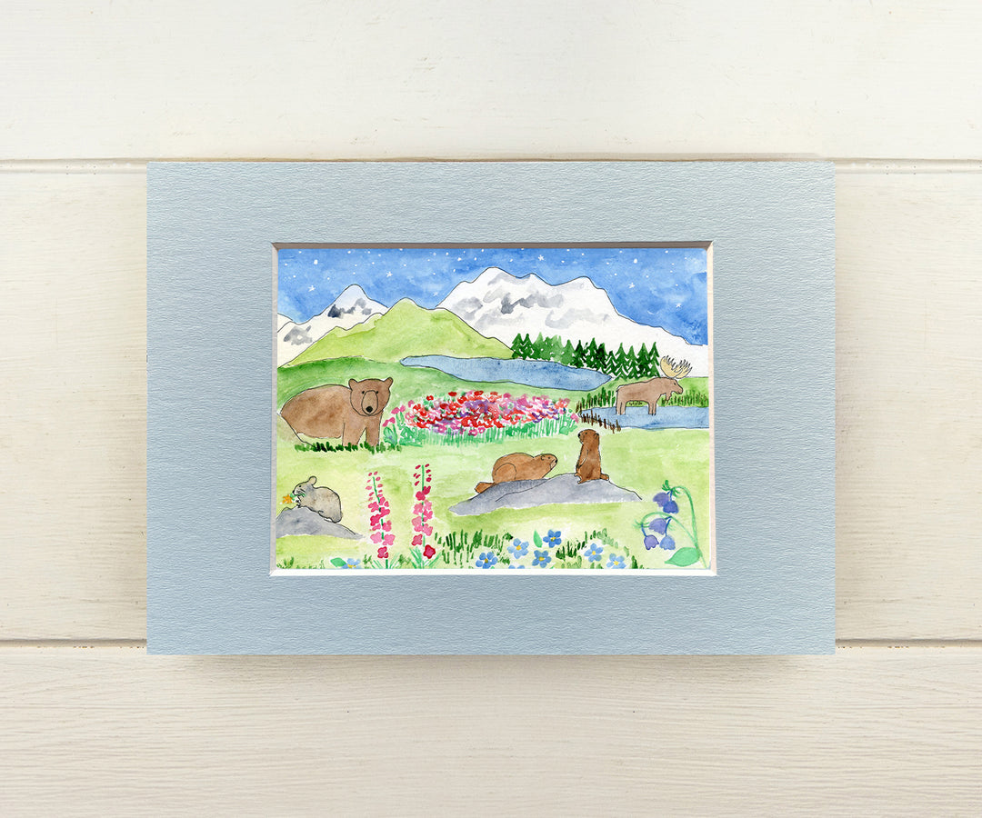 Wilderness Friends Mini Print