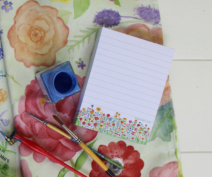 mini wildflowers notepad with ink