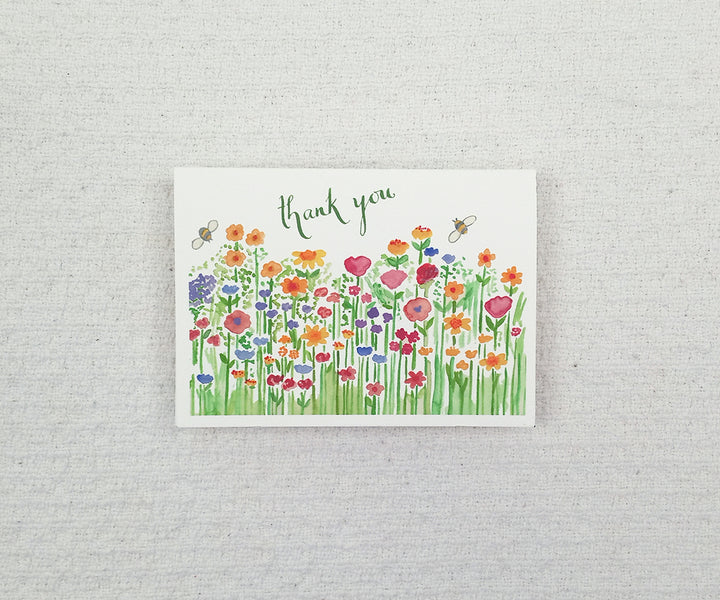 wildflowers thank you note