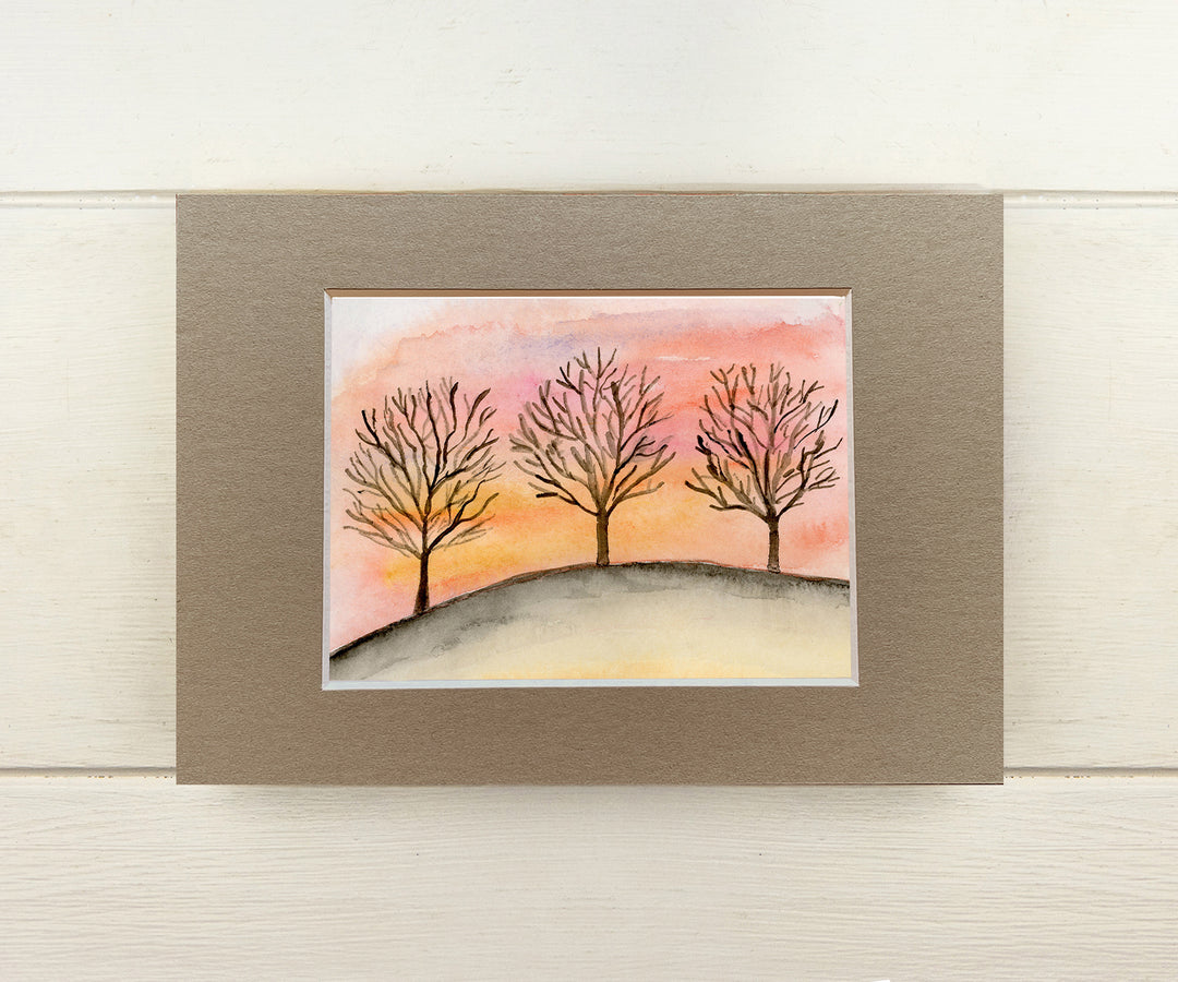 Winter Sunset Sky Mini Print