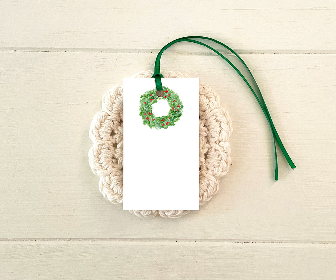 Festive Wreath Holiday Gift Tags