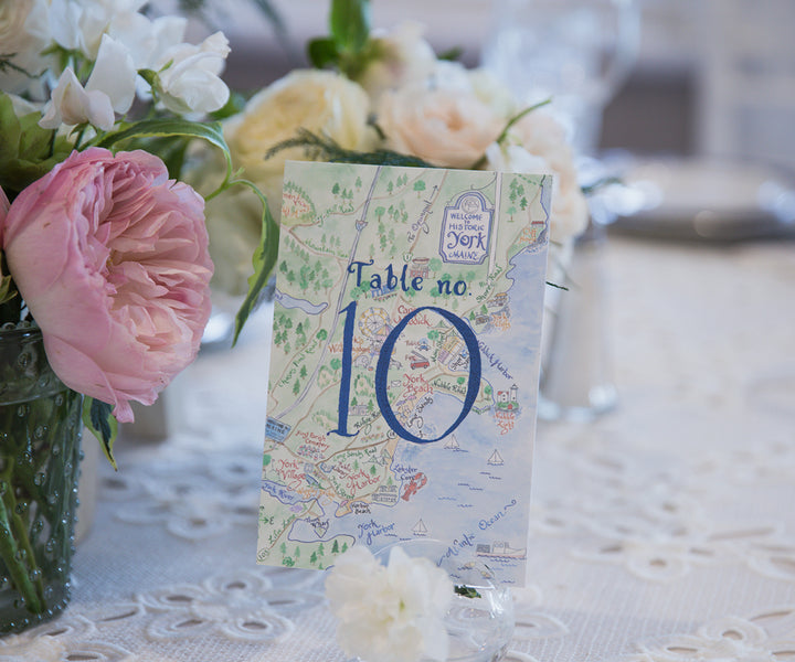 watercolor map table number