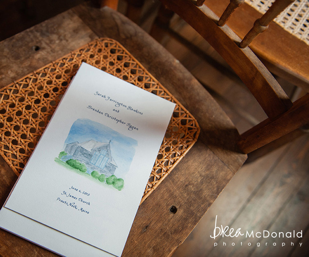 Prouts Neck Maine wedding program