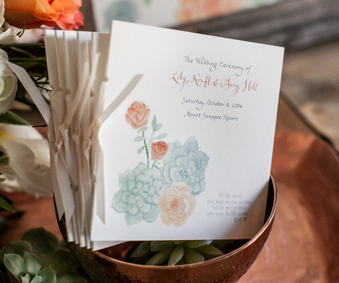 floral wedding program