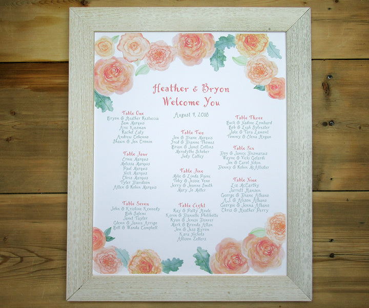 Garden Roses Seating Chart