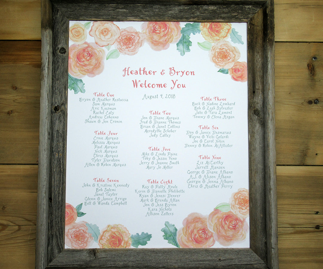 Garden Roses Seating Chart