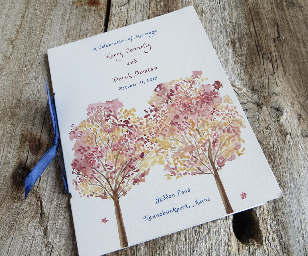 autumn wedding program