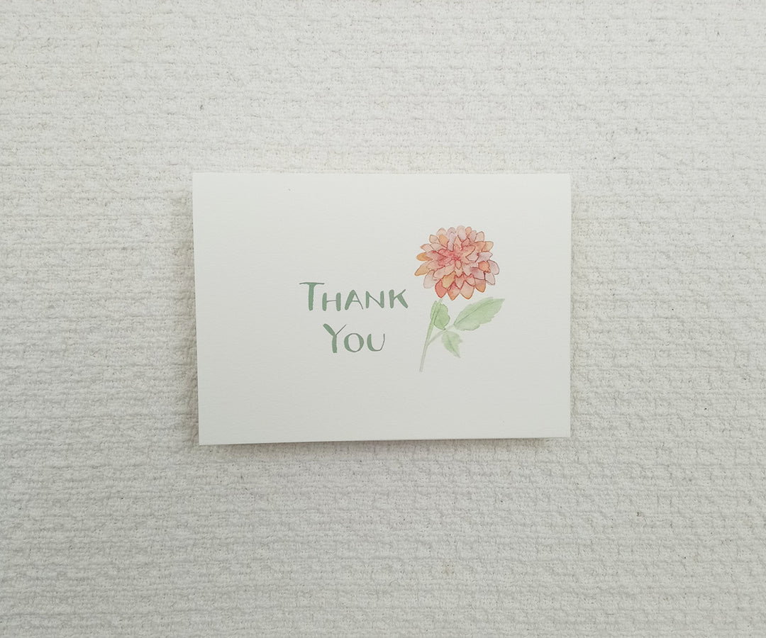 Autumn Bouquet Dahlia Thank you note