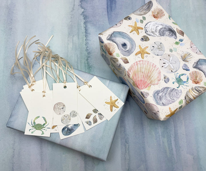 Beach Treasures gift wrap