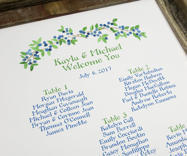 Wild Blueberries Seating Chart