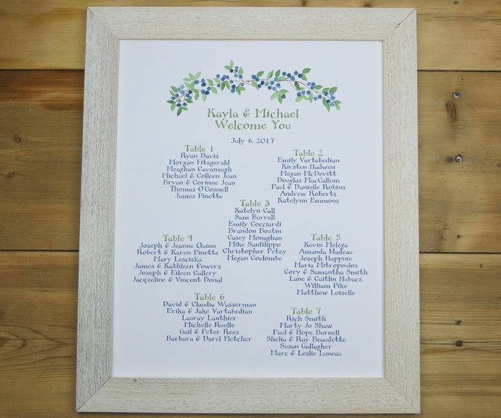 Wild Blueberries Seating Chart