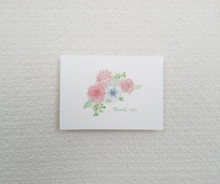 Blushing Anemone Thank You Notes