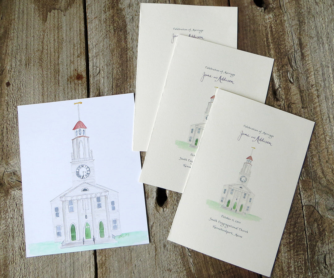 Kennebunkport, Maine church wedding program