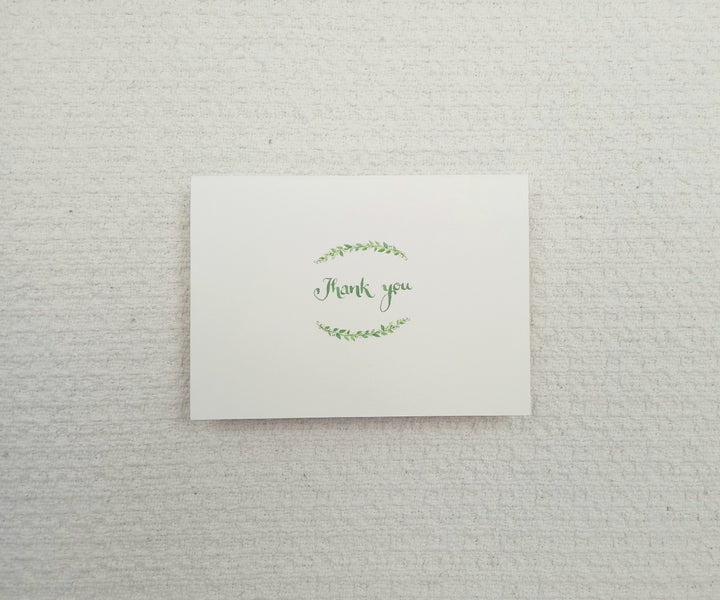 encircled with greens thank you note