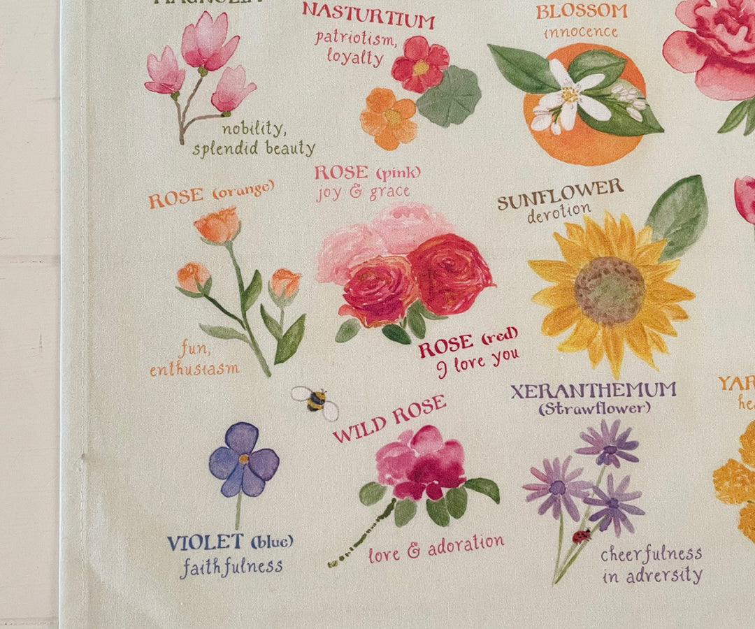 language of flowers towel