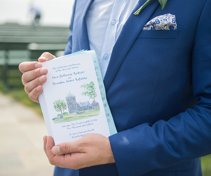 St. Ann's church Kennebunkport wedding program