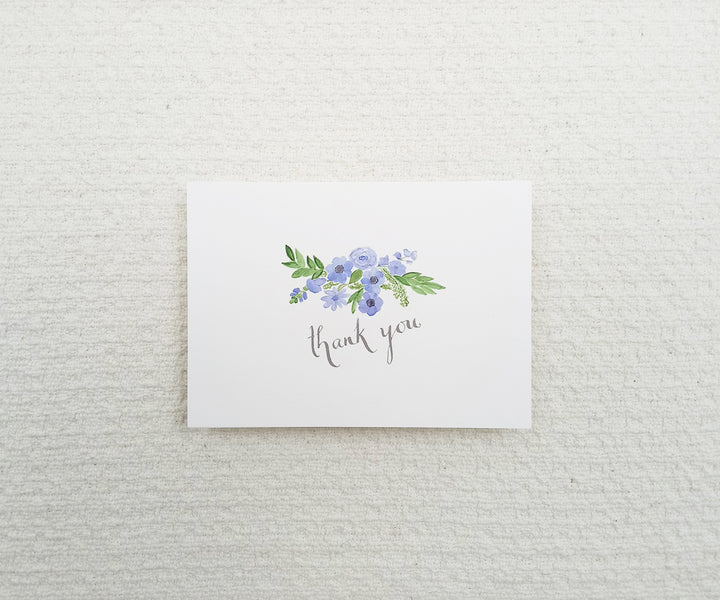 Periwinkle Bouquet Thank You Notes