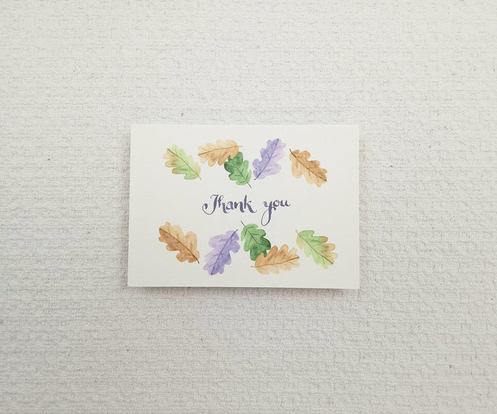 Autumn Trees with Ferns Thank You Notes