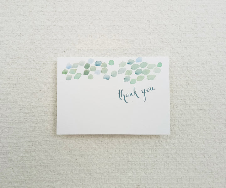 Sea Glass Thank You Notes