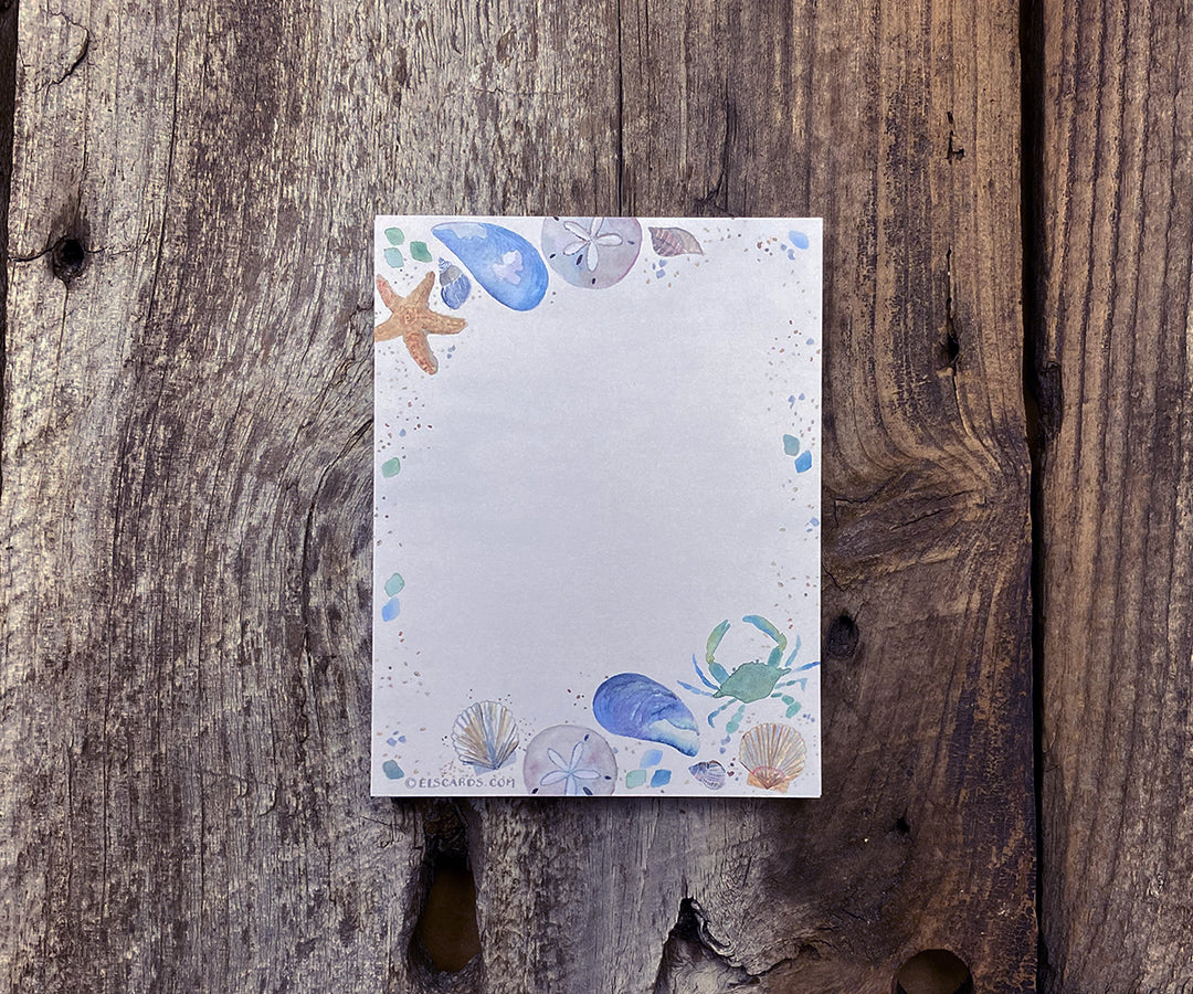 beach treasures notepad