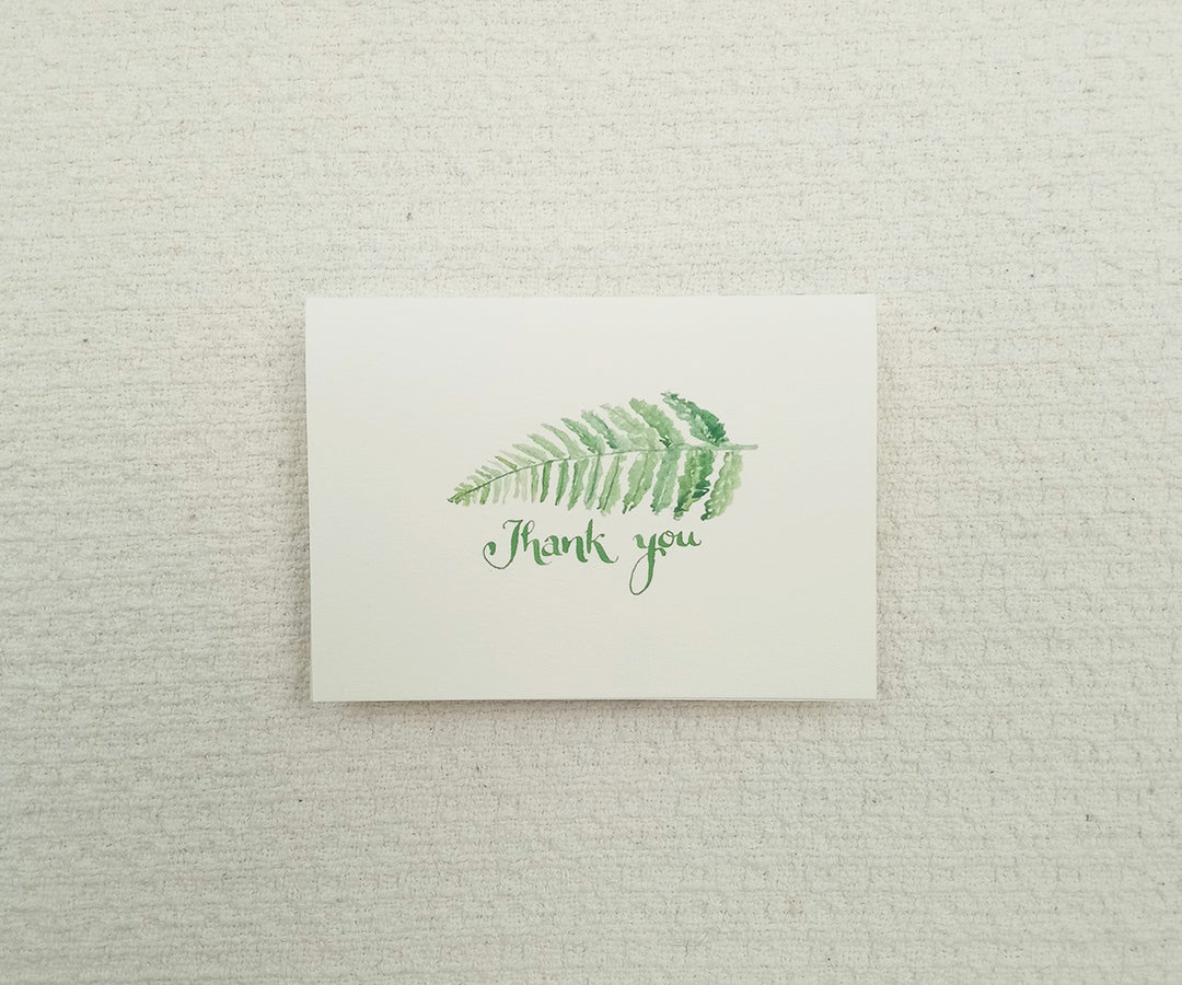 woodland fern thank you note