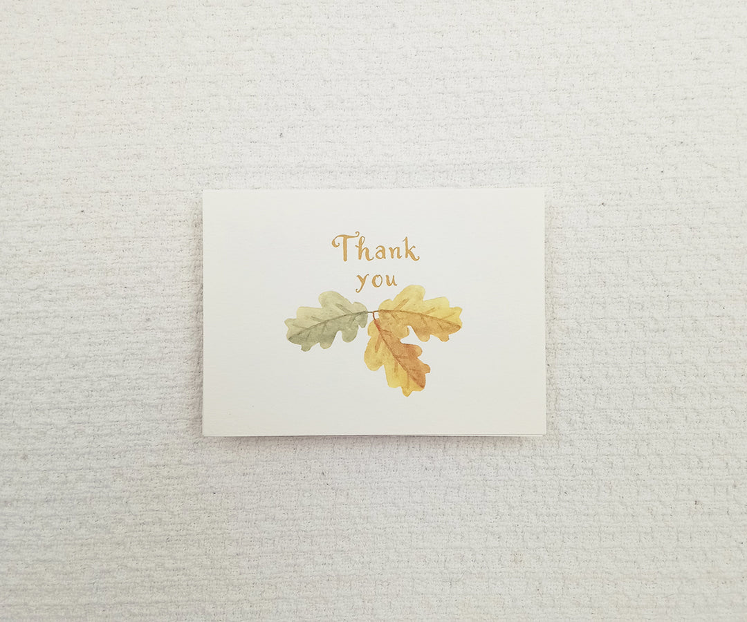 yellow autumn trees thank you note